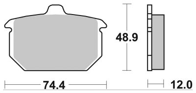 SBS HF Brake Pads FL/FX/XL 82-up (FR)