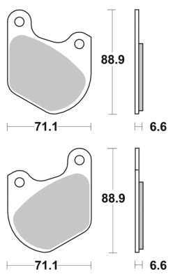 SBS HF Brake Pads XL77-up (FR)