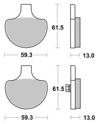 SBS HF Brake pads HD84-99 front (FR)
