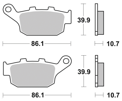 SBS Rear Sinter brake pads XB9R+S/12R (FR)