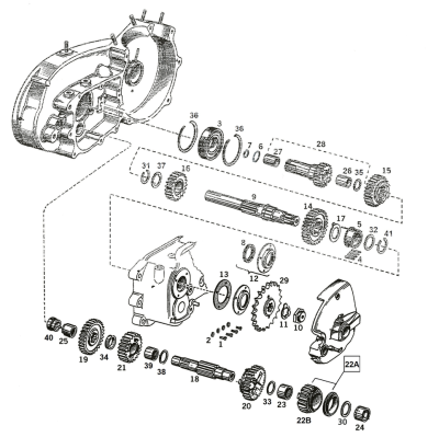 Countershaft needle bearing closed 54-90 (FR)