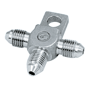 Brakeline Tee 3/8 UNF w/mnt tab st (FR)