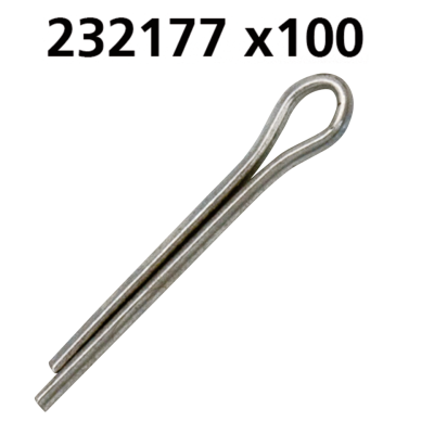 100pck 1/16"x1/2" cotter pin (FR)