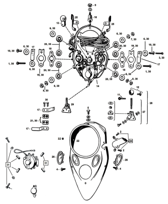 COLONY Panel switch knob kit, chrome (FR)
