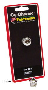 Chrome button head style timing plug (FR)