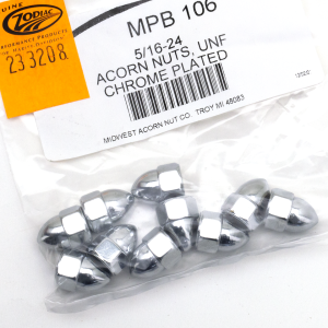 10pck Chrome Acorn nuts 5/16-24 (FR)