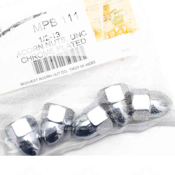 5pck Chrome Acorn nuts 1/2-13 (FR)