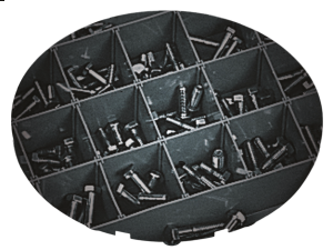 10pck Chrome hex screws 5/16-24x3/4 (FR)