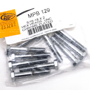 10pck Chrome hex head screws 5/16-18x2 (FR)
