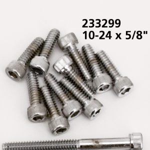 10pck Chrome allen screws 10-24x5/8" (FR)