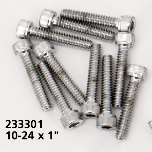 10pck Chrome allen screws 10-24x1 (FR)