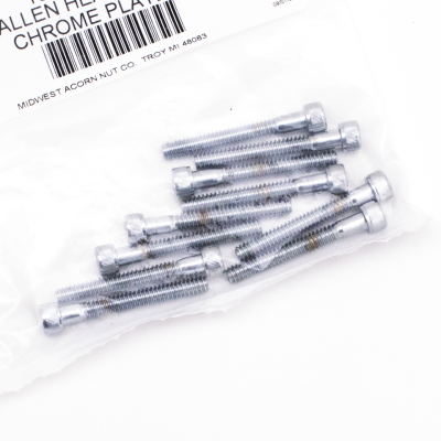 10pck Chrome allen screws 10-24x1-1/2 (FR)