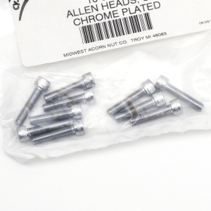 10pck Chrome allen screws 10-32x7/8 (FR)