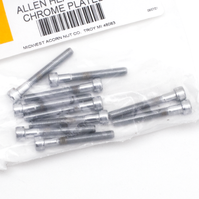 10pck Chrome allen screws 10-32x1-1/2 (FR)