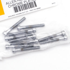 10pck Chrome allen screws 10-32x1-1/2 (FR)