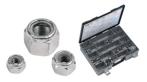 10pck Chrome nylock nuts 10-24 UNC (FR)