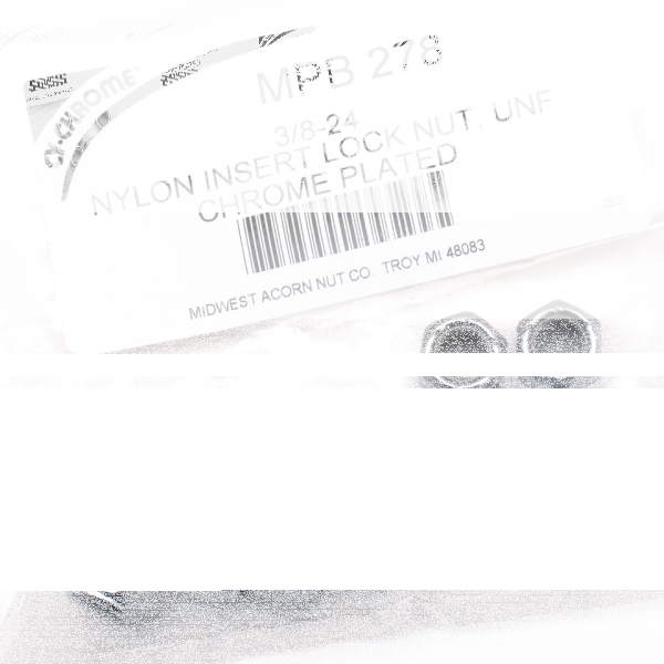 10pck Chrome nylock nuts 3/8-24 UNF (FR)