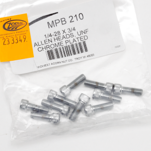 10pck Chrome allen screws 1/4-28x3/4 (FR)