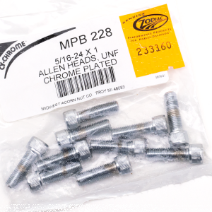 10pck Chrome allen screws 5/16-24x1 (FR)