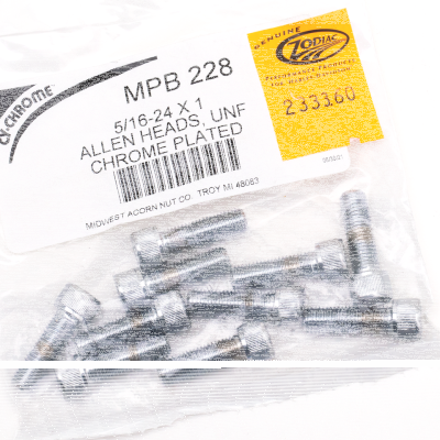10pck Chrome allen screws 5/16-24x1 (FR)
