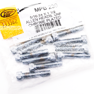 10pck Chrome allen screws 5/16-24x1- (FR)