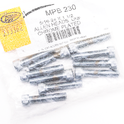 10pck Chrome allen screws 5/16-24x1- (FR)