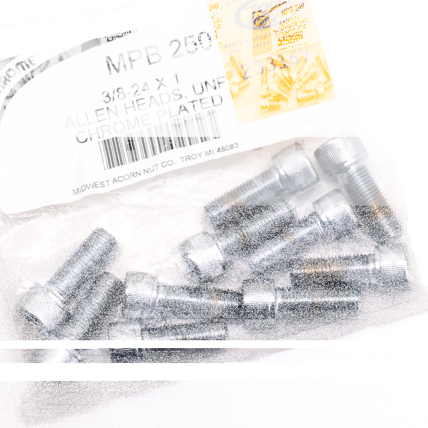 10pck Chrome allen screws 3/8-24x1.000 (FR)