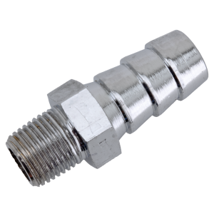 Chrome brass barb fitting 1/8"-27NPTX3/8 (FR)