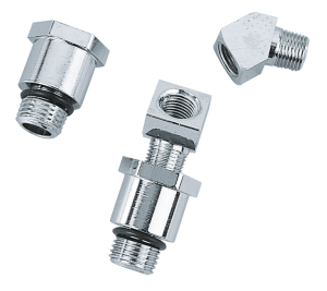 Chrome plated oil gauge fitting H-D 70up (FR)