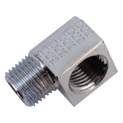 Chrome 90 degree street elbow male/fem. (FR)