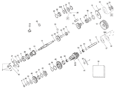 5pck Thrust washers countershaft .090 (FR)