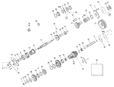 5pck Main shaft washer 2nd & 3rd +.010" (FR)