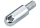Bullet style footpeg support 3/8"-24 (FR)