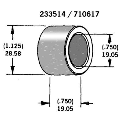 Axle spacer zinc plated # 43654-86A (FR)