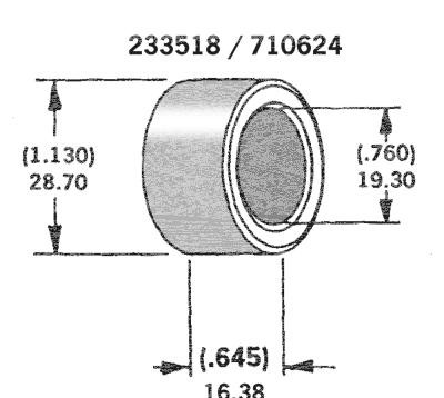 Axle spacer zinc plated # 41594-73 (FR)