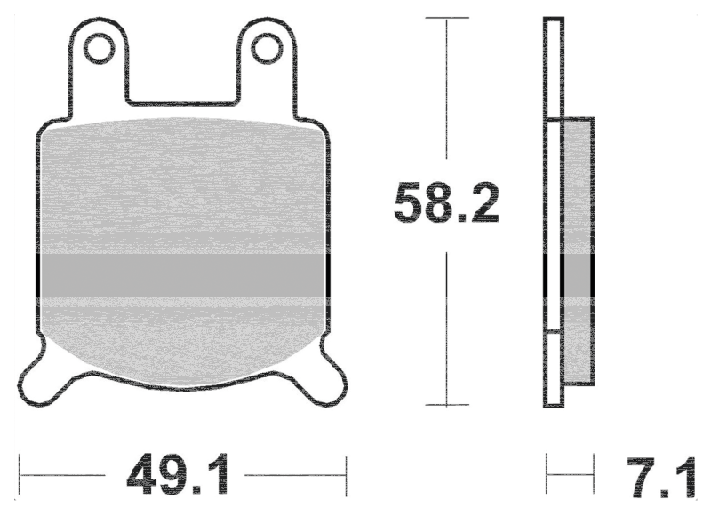 SBS HF Brake pads for GMA small calipers (FR)