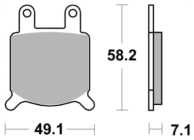 SBS HF Brake pads for GMA small calipers (FR)