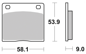 SBS HF Brake pads for GMA large calipers (FR)