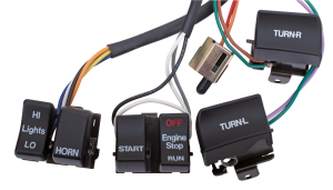 RH Chrome switch & wire kit HD82-95 (FR)