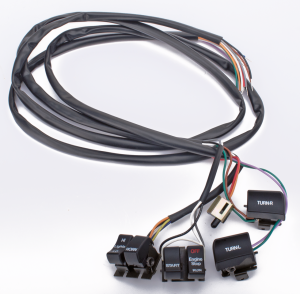 Compl. H/bar wire/switches chrome/black (FR)