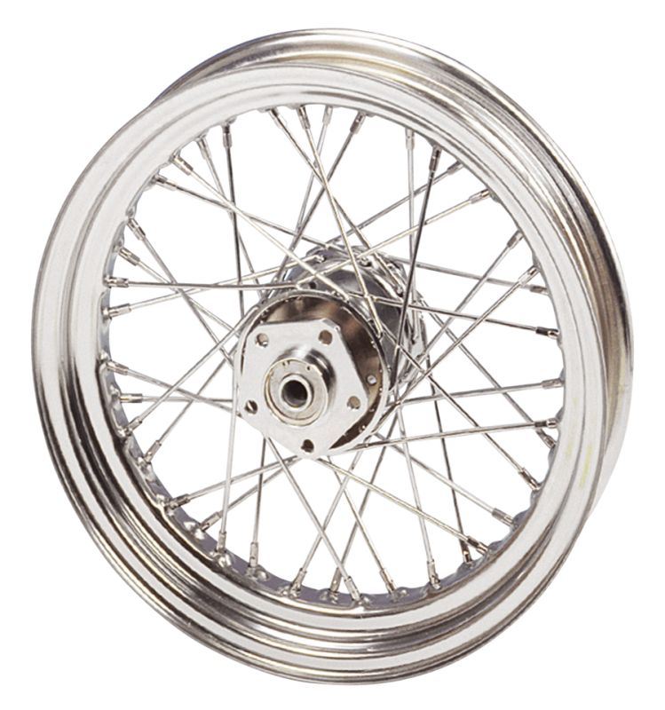 Cplt wheel 21" steel hub 5/16 Stainl.spk (FR)
