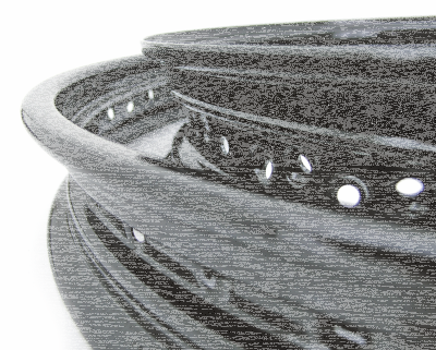 Rim black powdercoated 6.00x16-40H 05-up (FR)