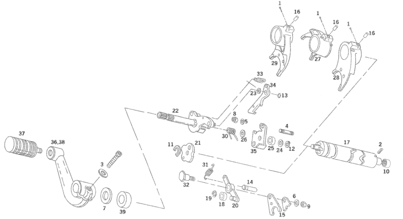 Shifter shaft XL91-03 (FR)