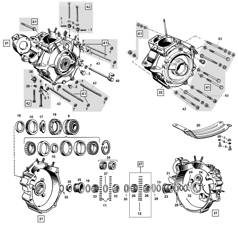 Nut sprocket shaft bearing BT55-68 (FR)
