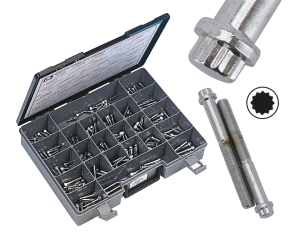 Assortm. tray of 12 point bolts,24 sizes