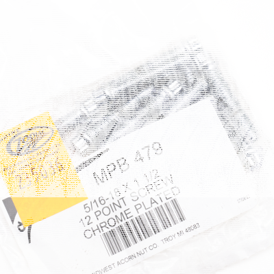 10pck chrome 12P bolts 5/16-18x1.500" (FR)
