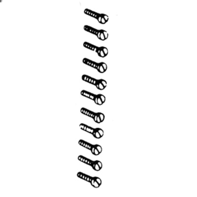 Transmission cover screw kit 45CI, white (FR)