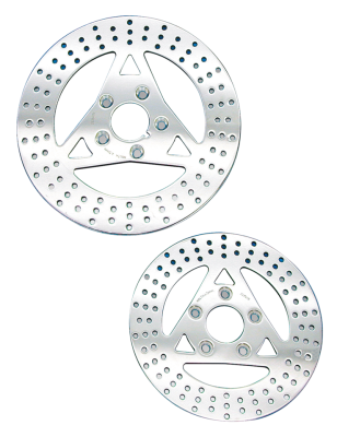 Polished Stainless rotor disc 10" dual