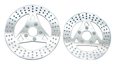 Polished Stainless rotor disc 10" dual (FR)
