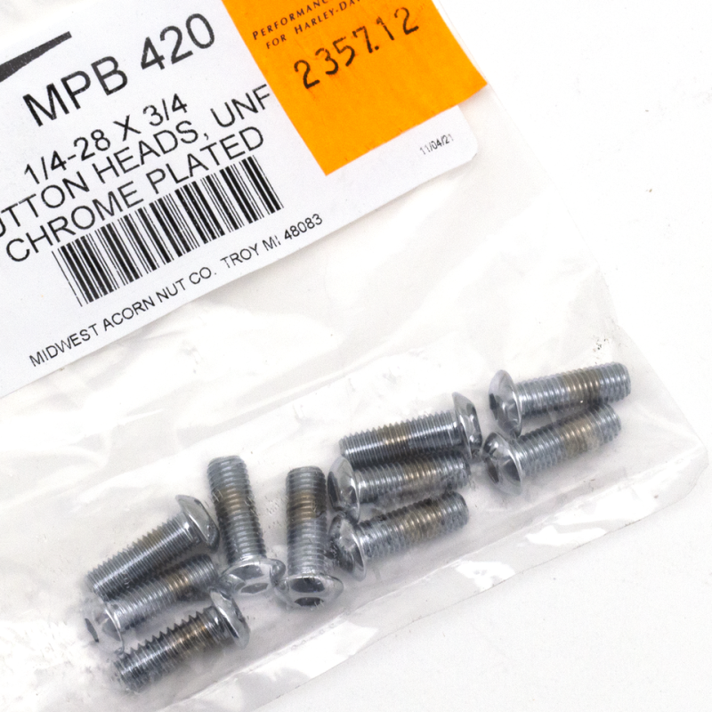 10pck Button head screws 1/4-28x3/4 UNF (FR)